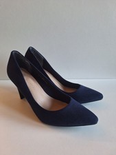 M&S Collection Women's Insolia Suede Court Shoes Navy Size UK 5.5 