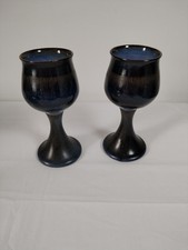 Iden Pottery Goblets Blue x 2