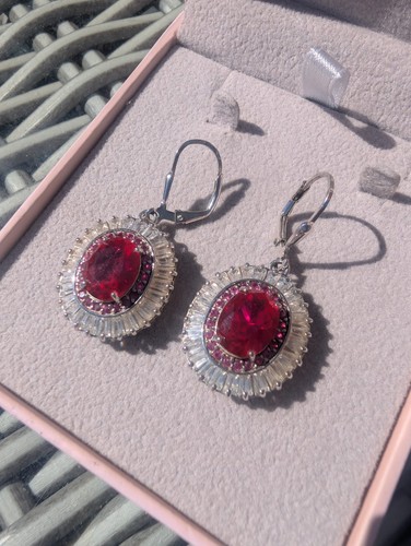 Tova diamonique drop ruby - by,