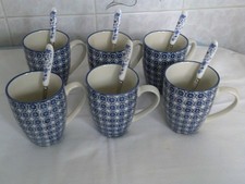 SET OF 6  NEW CERAMIC MUGS