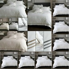 Hotel collection Embroidered Duvet Covers Quilt Bedding Set & Pillowcase Devore 