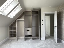 Loft Slope Roof Bespoke Fitted Wardrobe Storage Made To Measure. Custom Design