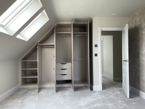 Loft slope roof bespoke fitted - roof,