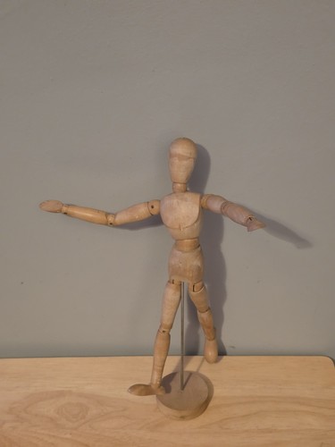 Vintage wooden artist - wooden,