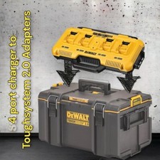DeWalt 4-Port Charger to TOUGHSYSTEM 2.0 Adapter,  Secure Tool Connection.