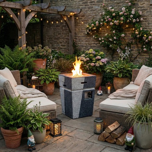 Modern outdoor gas - outdoor, firepit