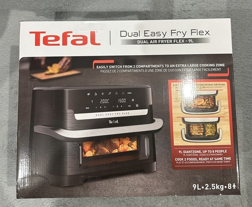 Tefal ey9228g1 dual air fryer - dual,