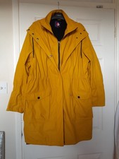 Next Rain Coat Mustard Size 16