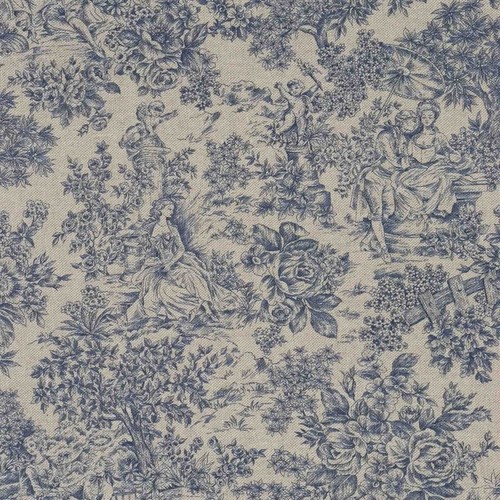 Vintage toile jouy blue - toile,