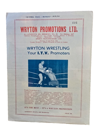 Wrestling programme - wrestling,