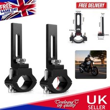 2X Motorcycle Tube Bar Headlight Mount Bracket Clamp Spot Light Holder