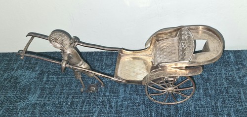 Antique brass chinese rickshaw - chinese,