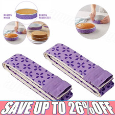 2×Cake Pan Strips Bake Even Belt Moist Level Cakes Baking DIY Tool Kitchen