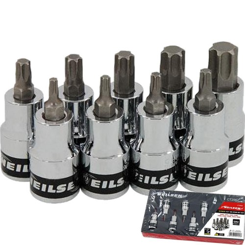 Neilsen 9pc male torx bit - male,