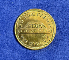 Sega Genesis 1989 CES Event Expo Promotional Token Coin 16-Bit Arcade 28mm