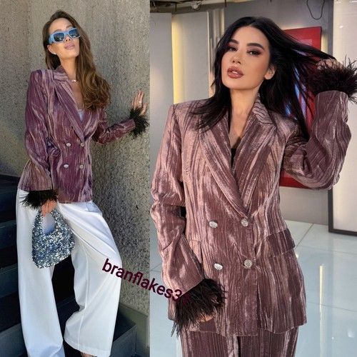 Zara mauve double breasted - mauve, double-breasted