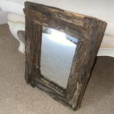 Handmade Driftwood Mirror. 17 inch x 13inch 