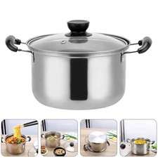  Milk Warmer Pot Stew Pots with Handle Stainless Steel Cooking Stockpot