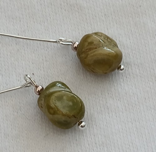 Doll earrings vintage green - doll,