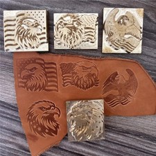 4Pcs American Eagle Brass Leather Stamp Custom Logo Heat Branding Mold Tools