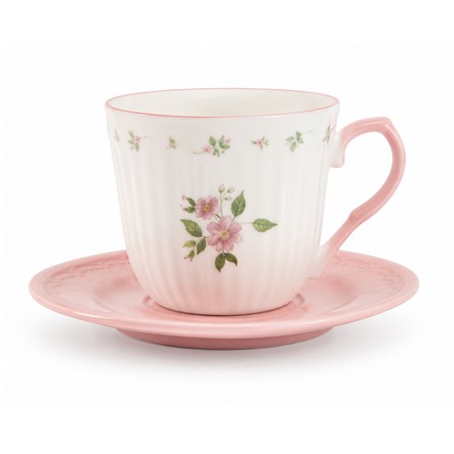 Floral teacup saucer - teacup, set