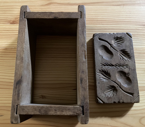 Antique butter mold wooden - mold,