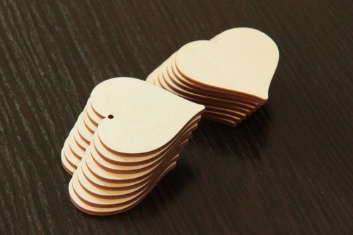 Wooden hearts craft shapes - craft,,
