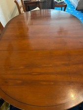Extendable Yew Veneer Dining