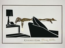 Shirley Eaton SIGNED golden girl lithograph, James Bond 007 'Goldfinger' COA