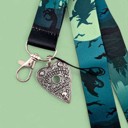 Haunted graveyard lanyard - haunted,