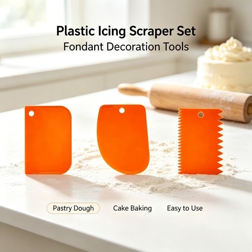 Plastic icing scraper - plastic,
