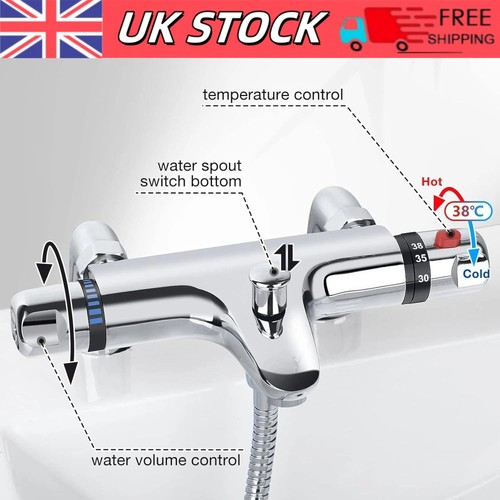 Chrome thermostatic bath - thermostatic,
