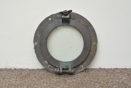 Antique porthole old - , brass