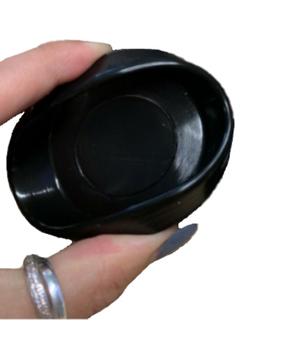 Large black rubber castor - rubber, cups