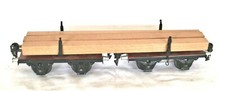 AB938: Vintage Marklin 0 Gauge Pre War Timber Wagons with Load 1814/0