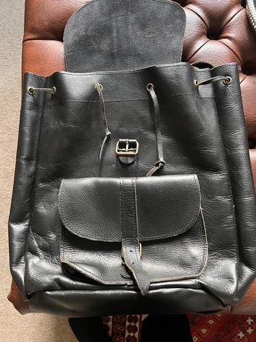 Grafea black leather - black, backpack
