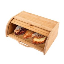 Wooden bamboo roll - bamboo, bread