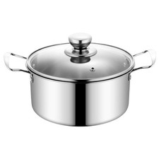  Stainless Steel Stock Pot with Lid Induction Cooking Pot Saucepan Soup Pot