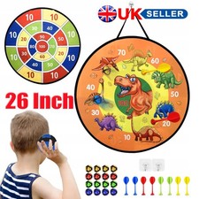 Doloowee 26 Inches Kids Dart Board Set, Boys Toys Double Sided Dartboards UK NEW