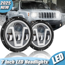 Pair 7" inch LED Headlight DRL