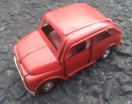 Vintage red tin car - car, metal