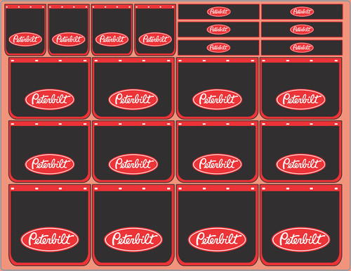 Peterbilt mudflap logo decals - peterbilt,