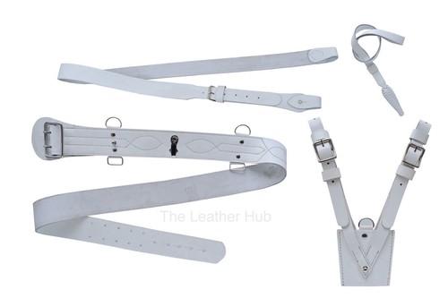 Sam browne belt - sam, white