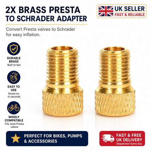Brass adaptor presta - 2, to