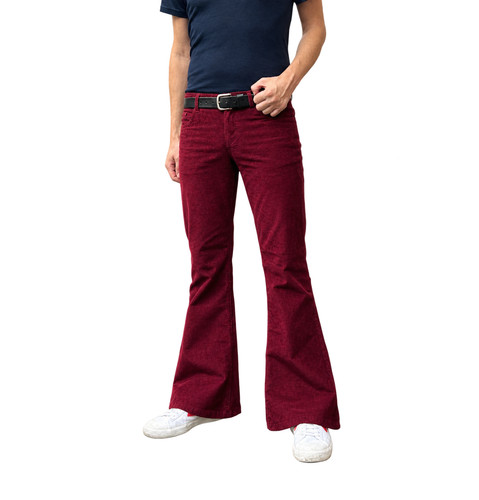 Flares burgundy mens - burgundy, stretch