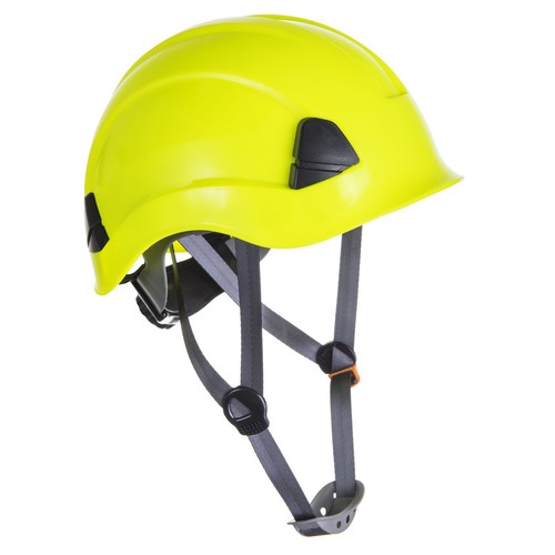 Yellow climbing hard hat