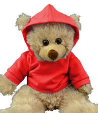 Red Hoodie Hoody top 16"  Teddy Bear clothes outfit fit build a bear 
