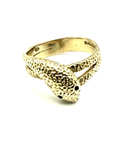9ct gold snake ring men - snake,