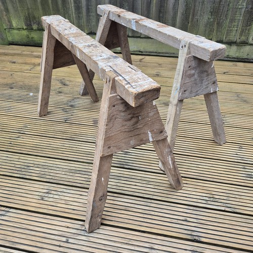 Pair vintage wooden - pair, of