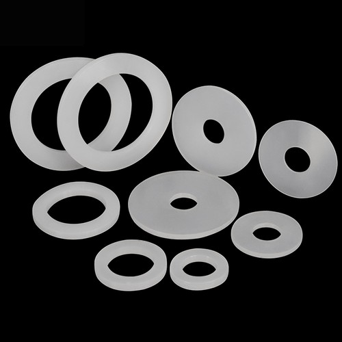 Silicone flat washers - flat, 3mm